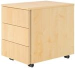 b&uuml;m&ouml; lite Rollcontainer mit Schubladen, Container aus Holz in Ahorn -...