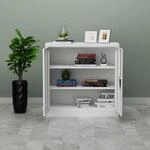 [en.casa] Aktenschrank Molise 90 x 40 x 90 cm B&uuml;roschrank mit 2 T&uuml;ren...