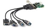 StarTech 4 Port PCIe RS232 Serielle Karte, 16950 UART (PEX4S953) | 4x DB9, bis 921, 6