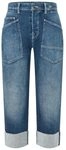 MAC Damen Baggy Jeans, Loose Fit, Stretch, 5-Pocket, Mid Blue Authentic