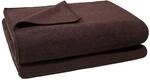 Soft-Fleece-Decke &ndash; Polarfleece-Decke mit H&auml;kelstich &ndash; Flauschige...