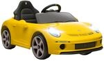 AIYAPLAY Kinder Elektroauto RUF GT 12V mit 2,4 GHz Fernbedienung Gelb | 2 Motor,