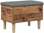 vidaXL Aufbewahrungsbank mit Kissen Eichenholz 62 x 42 x 46 cm