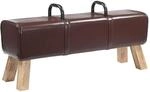 vidaXL Bank Dunkelbraun 110 x 30 x 45 cm Echtes Leder