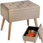 tectake&reg; Hocker mit Stauraum, Sitzhocker mit Stauraum, Aufbewahrungsbox mit...
