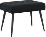 vidaXL Bank mit Knopfheftung Schwarz 60 x 40 x 45 cm Samt