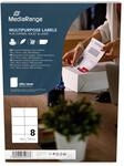 MediaRange Universal-Etiketten 105 x 74 mm Wei&szlig; | 400 Etiketten | stark...