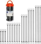 Relaxdays Spanngummi mit Haken, 24er Set, Fahrrad Gummispanner Gep&auml;cktr&auml;ger, 5
