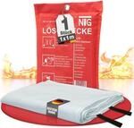 NTG Feuerl&ouml;schdecke 1 x 1 m - L&ouml;schdecke f&uuml;r K&uuml;che und Zuhause DIN EN 1869 