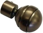 Gardinia Endkn&ouml;pfe f&uuml;r Gardinenstangen, 2 x Endst&uuml;ck Kugel, Serie Chicago, Metall,