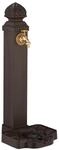 Relaxdays Standbrunnen antik, mit Wasserhahn & Becken, HxBxT: 77x29x33,5 cm,