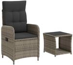 vidaXL Garten-Lounge-Set 2 STK. Grau und Dunkelgrau