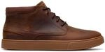Clarks Herren - Sneaker Lydford Mid in braun Glattleder