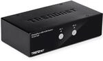 TRENDnet, TK-241DP, 2-Port Monitor DisplayPort KVM Switch mit Audio, 2-Port USB 2.0