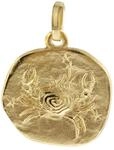 trendor Sternzeichen-Anh&auml;nger Krebs 333 Gold 16 mm 08725-07 | Anh&auml;nger