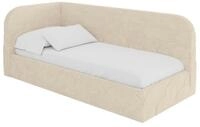 ALTDECOR Jugendbett ohne Matratze - ELRY 100x200 Beige | Kinderbett Polsterbett