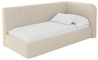 ALTDECOR Jugendbett ohne Matratze - AURY 90x200 Dunkelbeige | Kinderbett...