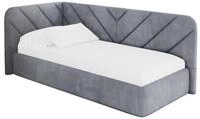 ALTDECOR Jugendbett mit Matratze - FIKY 90x200 Grau | Kinderbett Polsterbett