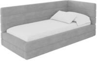 ALTDECOR Jugendbett ohne Matratze - BEMY 100x200 Grau | Kinderbett Polsterbett