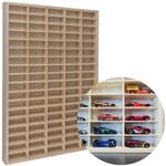 KRUZZEL Autogarage Regal aus Holz f&uuml;r Spielzeugautos &ndash; 90 F&auml;cher &ndash;...