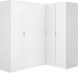 Vente-unique - Eckkleiderschrank mit 5 T&Atilde; &Acirc; &Acirc;&Acirc; &Atilde; &Acirc; &frac14;Ren - 173 cm - Wei&Atilde;...
