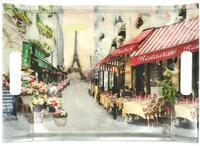 Lashuma MelaminTablett Kaffee, Buntes Gl&auml;sertablett Druck: Paris,...