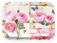 Lashuma Kleines Getr&auml;nketablett aus Melamin, Hochwertiges Desserttablett 31x23...