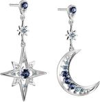 Thomas Sabo Damenohrringe Silber Mond und Stern Blaue Steine H2379-166-1