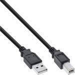 InLine 34503X USB 2.0 Kabel, A an B, schwarz, 0,3m