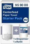 Tork Papierhandtuch Starter Pack - 959000 - M2 + Nachf&uuml;llpapier (275 Meter) 