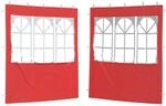 vidaXL Partyzelt-Seitenteil 2 STK. 200 x 195 cm Rot PE und Stahl