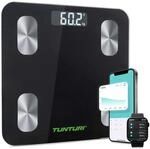 Tunturi Personenwaage - Waage - Bluetooth - 180 kg Benutzergewicht -...