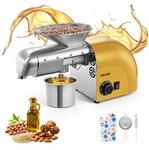 VEVOR Elektrische &Ouml;lpresse 5 kg/h, &Ouml;lm&uuml;hle 1250 W, Automatische &Ouml;lpressmaschine