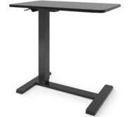 ESMART EACM-121BB pneumatischer Beistelltisch auf Rollen | 71 &times; 40 cm, Schwarz,