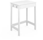 Vicco Schreibtisch Surrey, Wei&szlig;, 60 x 40 cm | mit Schublade, mit Haken zur