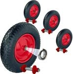TRUTZHOLM 4x Schubkarrenrad 390x95 mm 4.80 4.00-8 | Nabenl&auml;nge 75mm,...