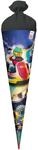 ROTH Schult&uuml;te 70 cm gro&szlig; mit Motiv Kart Race &ndash; runde Zuckert&uuml;te zur...
