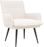 vidaXL Sessel Creme Boucl&eacute;