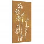 vidaXL Garten-Wanddeko 105x55 cm Cortenstahl Bambus-Design