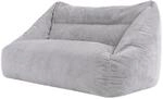 Icon Cecilia Cord Sitzsack Sofa mit F&uuml;llung, Sofa 2 Sitzer, Grau | In Deutschland