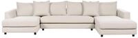 Wohnlandschaft Sofa Stoff helles Beige 5-Sitzer U-Form gepolstert Lilviken