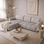 Ecksofa MASSIMO L-Form mit Schlaffunktion und Bettkasten, Beige (TORO 30) |...