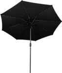 LED-Kipp-Sonnenschirm 2,7m mit Handkurbel-Neigungsfunktion und 128...
