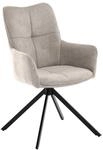 BEAUTY SOFA Drehstuhl PECTO Esszimmerstuhl mit Armlehnen, Beige (Vardo 28) 