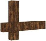 vidaXL 5-TLG. Wohnwand R&auml;uchereiche Holzwerkstoff