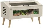 PawHut Terrarium f&uuml;r Reptilien 100 x 50 x 60 cm 140L mit Beinen Eiche | Reptil