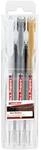edding 2185 Gelroller - wei&szlig;, gold, silber - 3er Set - 0,7 mm - Gelstifte zum