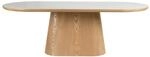 Housecraft living Almira Esstisch Oval 200 cm Holz Wei&szlig;/Braun