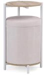 hjh LIVING Couchtisch mit 2 Hocker, Tisch mit Stauraum, Wei&szlig;/Eiche |...