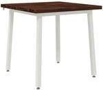 vidaXL 70 x 70 x 75 cm Massivholz Akazie Dunkelbraun und Wei&szlig;
